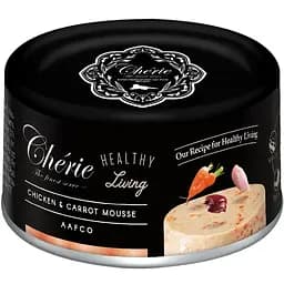 Вологий корм для котів Cherie Healthy Living Chicken &Carrot Mousse мус з курки та моркви 80 г