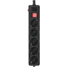 Фильтр питания Gembird Pro 5 розеток, 1.8м, черный (SPG5-G-6B-PRO)