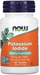 Вітаміни та мінерали NOW Potassium Iodide, 60 таблеток