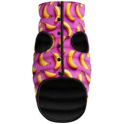 Курточка для собак Waudog Clothes малюнок "Банани на рожевому", S40, В 52-55 см, С 36-39 см