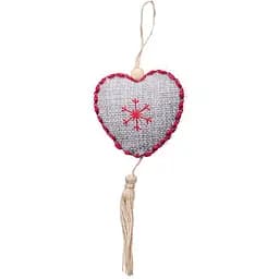 Підвіска ялинкова Yes! Fun Сердечко 16х7 см сіра (973483)