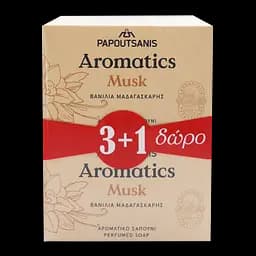 Твердое мыло Aromatics Белый Мускус, 400 г (4 шт. по 100 г) (ABSMB400)