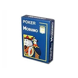 Карты игральные Modiano Poker Cristallo 100% Plastic Jumbo Index (blue) (PC_MPC100JB)