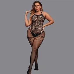 Бодістокінг спокусливий зі стразами та відкритим доступом L-XXL