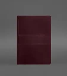 Кожаный блокнот А5 (софт-бук) 9.3 бордовый Crazy Horse