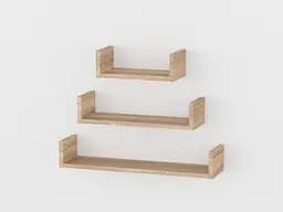 Комплект підвісних полиць Moreli Forte Anika 3 шт. Дуб сонома (id27-0000-37-sonoma)