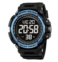 Часы мужские наручные спортивные Skmei 2422 (Черный с синим)