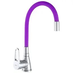 Смеситель для кухни Zerix SOP7 045 с фиолетовым гибким изливом ZX2666 Хром