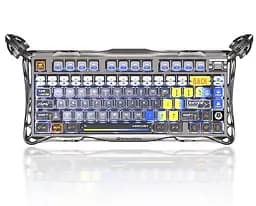 Клавіатура GravaStar Mercury K1 Pro 80keys Kailh Speedy Mint BT/WL/USB RGB Interstellar Silver (GSK1PRO_S_CGRY)