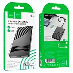 Корпус кишеня Hoco HB46 USB3.0 для зовнішніх дисків HDD/SSD 2.5" SATA Black - мініатюра 5