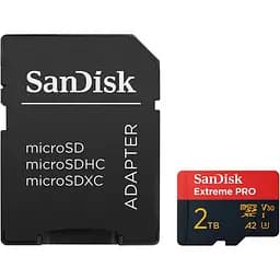 SanDisk 2TB Extreme PRO microSDXC UHS-I Card with Adapter, EAN: 619659209032
