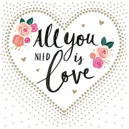 Декупажные салфетки Ambiente Все что тебе нужно это Любовь 33х33см 18.5 г/м2 20 шт.