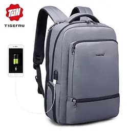 Рюкзак міський Tigernu T-B3585 з USB портом та відсіком для ноутбука 15,6" 26л Dark Gray (19387) - мініатюра 2