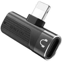 Перехідник Borofone BV14 Dual Lightning digital audio converter Black