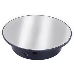 Поворотний стіл для предметної зйомки і 3D фото Heonyirry C366, діаметр 20 см, чорний дзеркальний