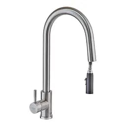Смеситель для кухни с выдвижным изливом Mixxus LUX-014 Hidden MI6231 Нержавеющая сталь
