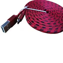 Кабель 3 метра Micro-USB тканевая оплетка красный microUSB шнур