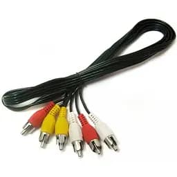 Шнур соединительный 3 x RCA х 3 x RCA кабель 3 тюльпана 1.2 м