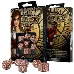 Набор кубиков Steampunk Clockwork Caramel & white Dice Set , 7 шт. (SSTC72)