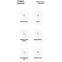 Навушники повністю бездротові Bluetooth Usams TWS Earbuds LX08 чорна - мініатюра 6
