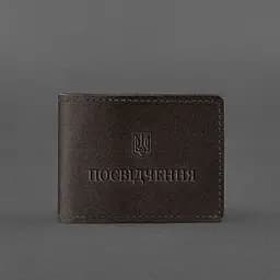 Універсальна шкіряна обкладинка для посвідчення темно-коричнева - мініатюра 5