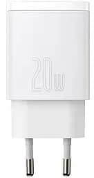 Мережевий зарядний пристрій Baseus Compact Quick Charger 1USB + Type-C 20W CCXJ-B02 White