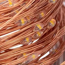 Гірлянда AWQ 200 LED, 66 футів, мідний дріт 8 режимів LED Fairy String Lights USB Живлення з дистанційним керуванням - мініатюра 2
