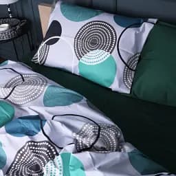 Наволочка MirSon Сатин 22-1405 Geometry Bliss 50х50 см смарагдова (2200010594140) - мініатюра 5