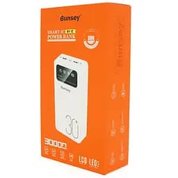 Повербанк Bunsey BY12, 30000 mAh білий - мініатюра 3