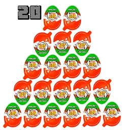 Комплект Шоколадних яєць Kinder Joy Майнкрафт Minecraft 20 шт. по 20 г