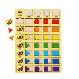 Деревянный пазл-вкладыш Бобры-маляры - 2 Ubumblebees (ПСД104) PSD104 геометрические фигуры