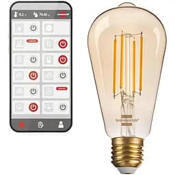 Вінтажна лампочка Brennenstuhl Connect WiFi Filament LED Lamp Edison (вінтажна лампочка, сумісна з Amazon Alexa та Google Assistan