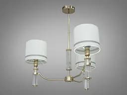 Вишукана люстра з абажурами виконана в класичному стилі, 3 лампи, колір