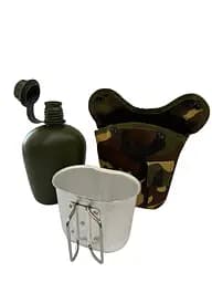 Фляга Solve NATO тактична з утепленим чохлом і алюмінієвою чашкою 1 л Woodland KT6004020