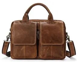 Сумка для ноутбука з натуральної шкіри 14867 Vintage коричнева