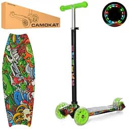 Самокат детский MAXI iTrike JR 3-055-1-WP2 с подсветкой