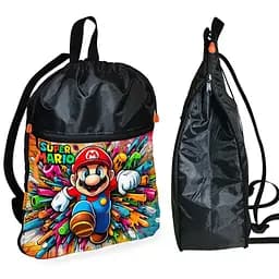 Рюкзак-мешок для обуви,спортивной формы Супер Марио "Super Mario" детская сумка для сменки (01323)