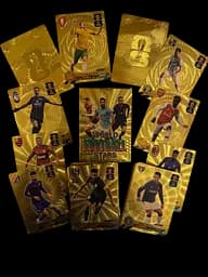 Футбольные золотые карточки, пластиковые, 55 шт