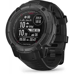 Тактичний годинник Garmin Instinct 2X Solar Tactical Edition - Black з чорним силіконовим ремінцем