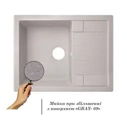 Кухонна мийка Lidz 650x500/200 GRA-09 (LIDZGRA09650500200) - мініатюра 2