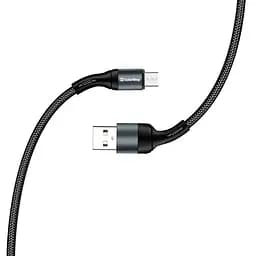 Кабель ColorWay USB - micro USB (M/M), Nylon, 2.4 А, 1 м, Black (CW-CBUM045-BK) - мініатюра 3