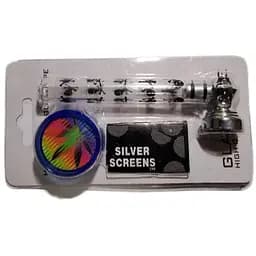 Трубка курительная + гриндер для измельчения табака LVR HL-231 Череп с костями (17474)