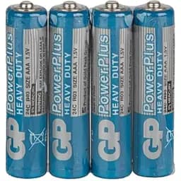 Батарейки GP Powerplus 1.5V 24C-S4 сольові R03, AAA 4 шт.
