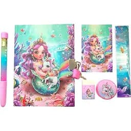 Набір подарунковий з блокнотом на замочку Русалонька P362401-S Різнокольоровий