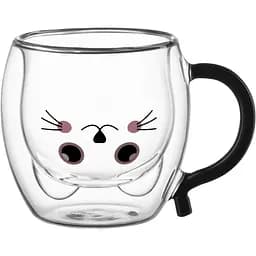 Набір чашок Ardesto Animals з ручками і подвійними стінками 250 мл 2 шт. (AR2625BAR)