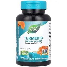 Натуральна добавка Nature's Way Turmeric Premium Extract, 120 вегакапсул