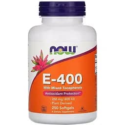 Вітаміни та мінерали NOW Vitamin E-400 D-Alpha Tocopheryl, 250 капсул