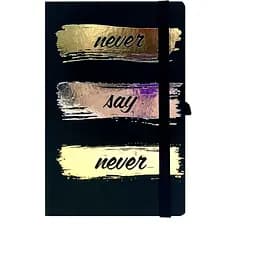 Книга записна Buromax Idea в клітинку 207х136 мм на резинці чорна 96 аркушів (BM.255104-01)