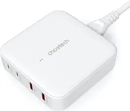 Мережевий зарядний пристрій Choetech PD8008 100W Desktop GaN Charger White (PD8008-EU-WH) [100838] - мініатюра 2