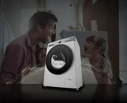 LG Прально-сушильна машина фронтальна, 9(5)кг, 1200, А, 48см, дисплей, пара, інвертор, білий - мініатюра 2
